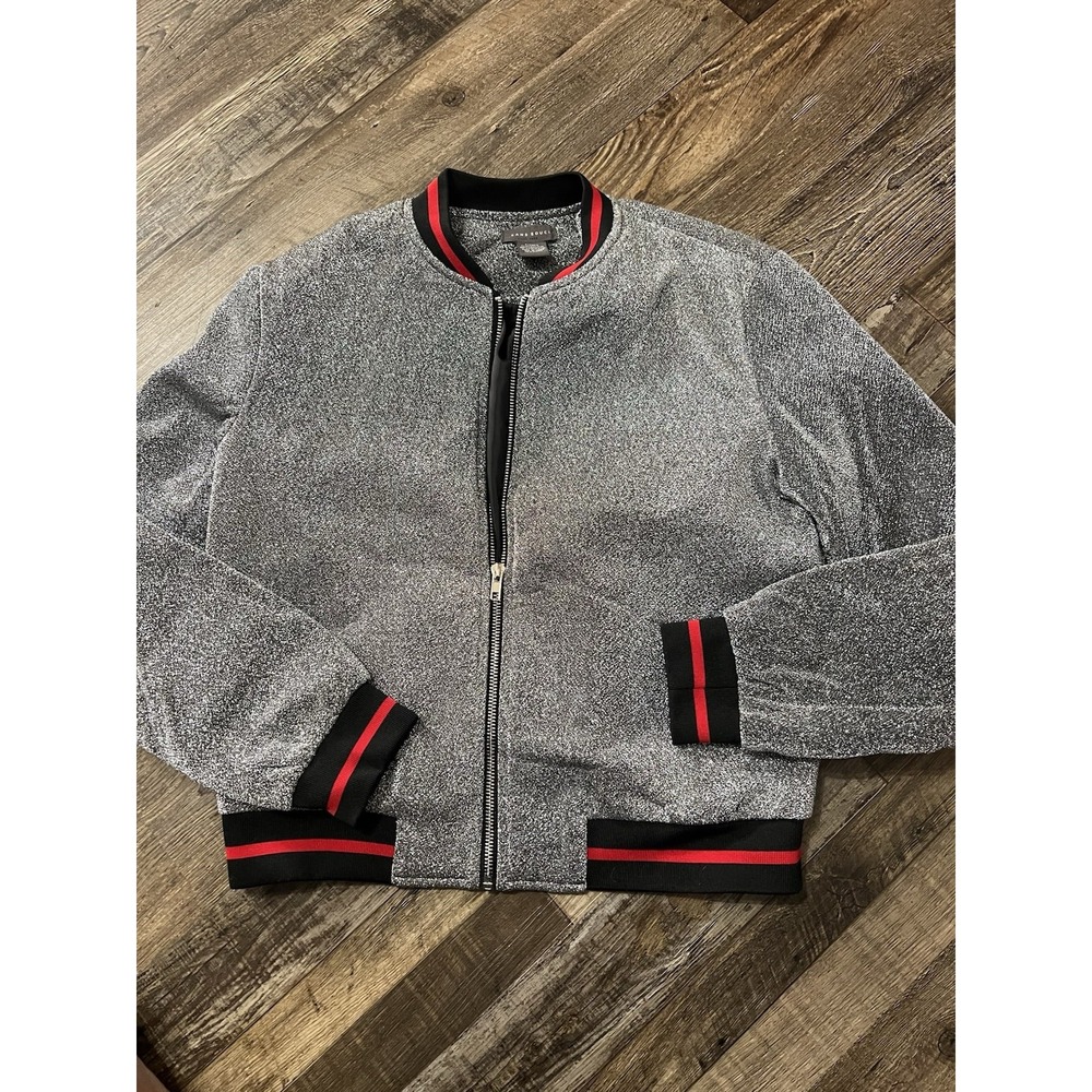 Sans Souci Varsity Sparkly Bomber Jacket Size Small